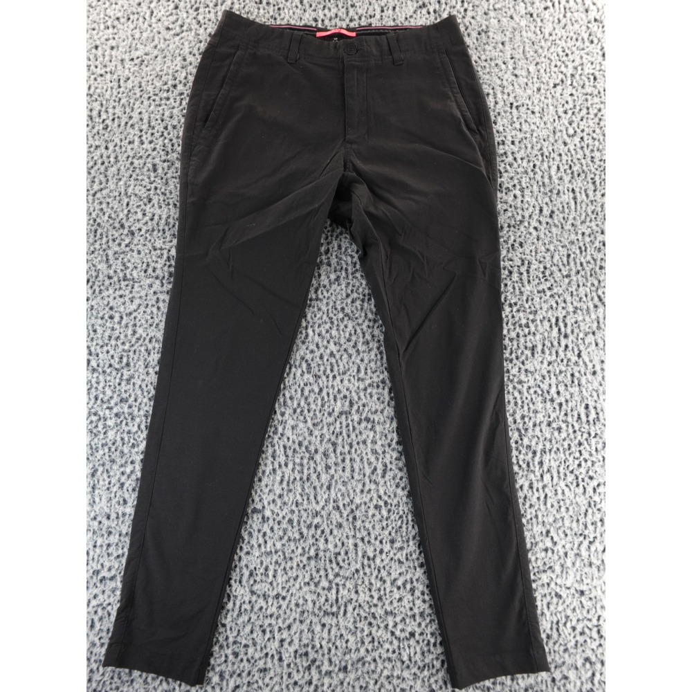 Rapha Mens Black‎ Chinos Slim Fit Flat Front Casual Dress Pants 28x30